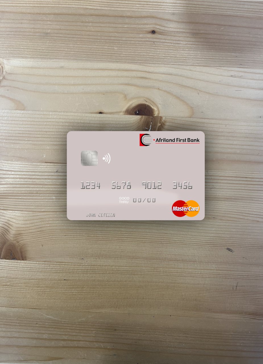 Download Sao Tome and Principe Afriland First Bank mastercard photolook front Photoshop template